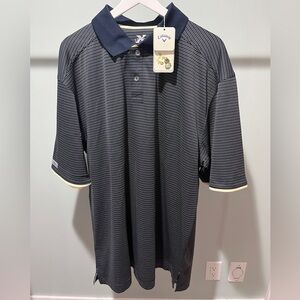 Callaway Men's Dark Blue Striped Polo